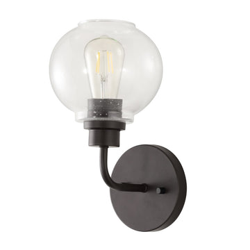 Sandrine Iron/Seeded Glass Cottage Rustic LED Vanity Light - JONATHAN Y